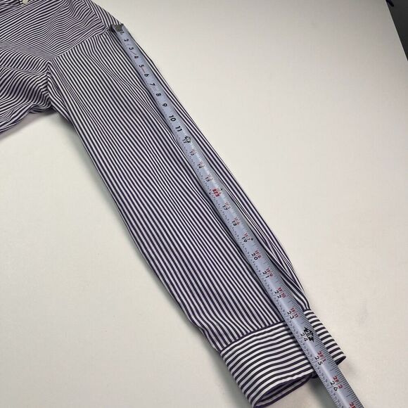 Ralph Lauren blue label Mens button Down Dress Shirt Sz L Purple Stripe Preppy - Picture 8 of 12